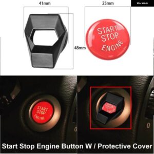 BMW エンジンスタートストップ プッシュ スイッチ ボタン カバー 1/3/4/5/6/7/8シリーズ E81 E82 E30 E46 E90 E91 E92 E39 E64 E89