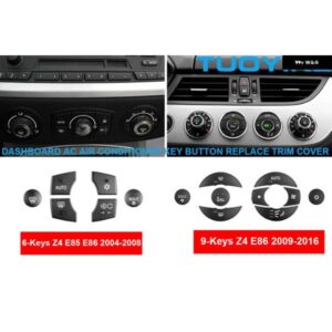 BMW 6 / 9 キーフロント ダッシュボード AC エアコン キー ボタン スパンコール トリム カバー リペア交換 Z4 E85 E86 E89 2004-2016
