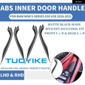 BMW 4個 LHD RHD マットブラックカー スタイリング インテリア ドアパネル ハンドルインナープルカバー トリム 5シリーズ G30 G38