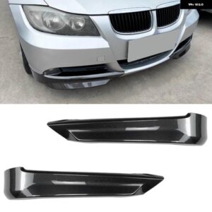 BMW フロントバンパー サイド スポイラー リップ 3シリーズ E90 E91 318I 320I 325I 330I 2005-2008 ベースセダン フォグライト エアベントカバー カナード