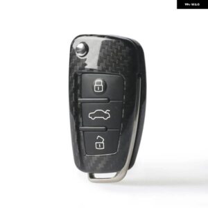 アウディ A3 A4 TT TTS 8J R8 Q3 Q5 Q7 A1 8X RS3 S3 8P A6 S6 カーボンリモートスマート自動折りたたみキーフォブケースシェルカバー キャップ