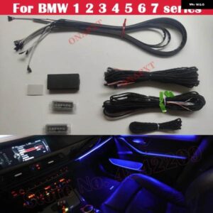 BMW 汎用 1 2 3 4 5 6 7シリーズ 2010-2017 車 装飾 ネオン アンビエントライト 自動 LED バームードストリップ 9色