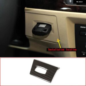 BMW 3シリーズ E90 2005-2012 ABS カーボン車内点火スイッチ 装飾 カバー ステッカー カーアクセサリー