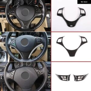 BMW 1シリーズ 3シリーズ E87 E90 E92 2004-2012 ステアリングホイール 装飾 カバー トリム フレーム ステッカー カーアクセサリー