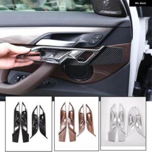 BMW X2 F47 2018 2019 カーボン ABS インテリア ドアボウルカバー トリム X1 F48 2016-2019 カーアクセサリー 4個