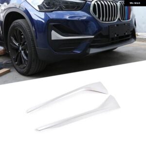 BMW 2個 X1 F48 2020-2021 ABS クロームフロント フォグランプ ストリップ トリム カーアクセサリー