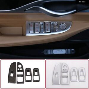 BMW 7シリーズ G11 G12 730LI 740LI 2016-2017 カーアクセサリー ABS カーボンウィンドウリフトスイッチ ボタン フレーム カバー トリム