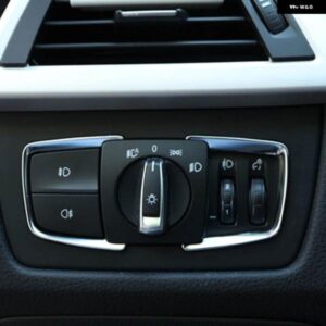 BMW ABS クローム ヘッドライト ボタン カバー トリム 装飾 ステッカー X5 F15 X6 F16 オートアクセサリー スタイリング