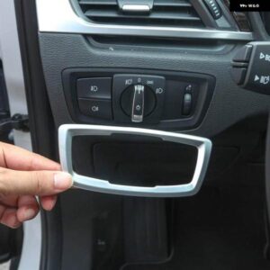 BMW X1 F48 2016-2018 ABS マットクローム ヘッドライト ヘッドライト スイッチ ボタン カバー トリム カーアクセサリー X2 F47 2018