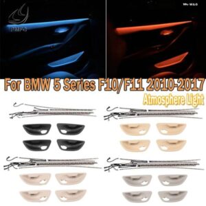 BMW LEDアンビエントドアライトストライプ インテリア 装飾 ムードライト2色ブルーオレンジ 5シリーズF10/F11 2010-2017