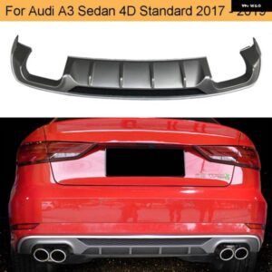 アウディ A3 リアバンパー ディフューザーリップ A3 セダンスタンダード 4 ドア 2017-2019 リアリップ スポイラー 自動車アクセサリー