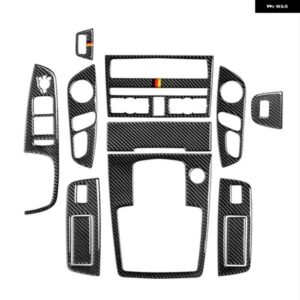 アウディ カーボン コンソール CD パネル 装飾 ギアシフト カバー トリム Q7 2008-2015 インテリア ドア アームレスト ボタン フレーム ステッカー