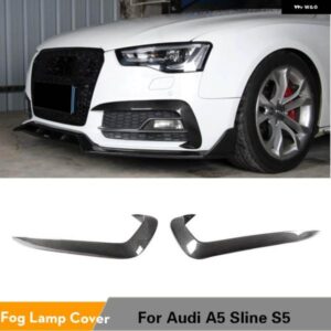 アウディ フロントバンパー フォグランプ フィンベント トリム 装飾 A5 SLINE S5 2012 - 2016 フロントバンパー カナード
