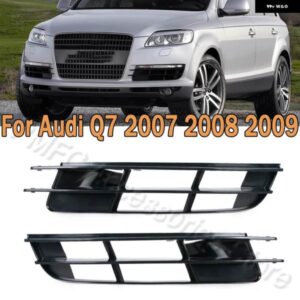 アウディ フォグライト グリル 車フロントアンダーバンパー カバー グリル プラスチック 黒 Q7 2007 2008 2009 4L0807681 4L0807682