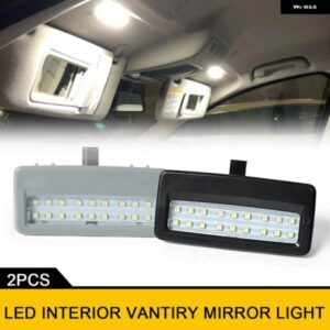 BMW 2X ホワイト LED 車内サンバイザー フロント ドーム ミラー 読書灯 7シリーズ F01 F02 F03 F04 5シリーズ F07 F10 F11