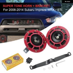 スバル VR - ホーンブラケット アンプ 2個 12V 115DB スーパーラウドコンパクト電動エアホーン 2008-2014 インプレッサ