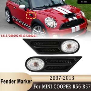 BMW LED サイドフェンダーマーカー インジケーター ライト ミニクーパー S R56 R57 R58 R59 2007-2013 交換 OEM 63137260202 63137260201