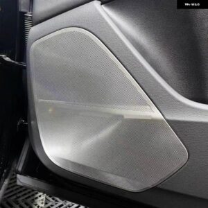 アウディ Q8 2019 2020-2022 ドア オーディオ スピーカー カバー スピーカー パッド トリム フレーム ステッカー ステンレス インテリア アクセサリー