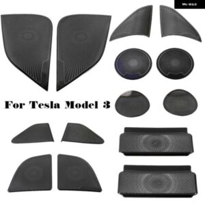 テスラ モデル 3 2019 2020 アクセサリーフロントコラムルーフ ホーンフード MODEL3 スピーカー カバー 装飾 スパンコール モデ