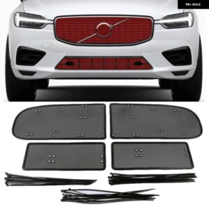 ボルボ ステンレスフロントグリル インサートネット防虫メッシュカバー トリム XC60 2018 2019 2020スポーツ