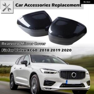 ボルボ サイドバックミラー カバー ウイングミラー キャップカーボン交換 XC60 XC 60 2018 2019 2020