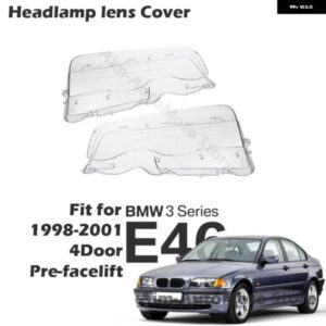 BMW ヘッドライト クリアレンズカバー ランプ シェード 3シリーズ E46 1998-2001 4 ドアプレフェイスリフト ヘッドランプシェルカーアクセサリー