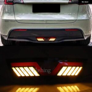 テスラ LED バンパー ライト リア フォグランプ ブレーキライト ダイナミックウィンカー リフレクター モデル Y 2019-23