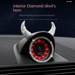 ポルシェ コンパスダイヤモンドがちりばめ悪魔カーフホーンステアリングホイール計器 装飾 品クリエイティブ 装飾 ステッカー