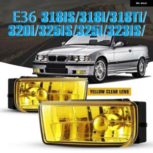 BMW E36 フォグランプ - M3 E36 3シリーズ 1992-1999 フォグランプ 交換 アセンブリ 1ペア イエローレンズ