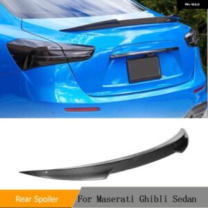 マセラティ カーボン車リアレーシング トランク ブーツ リップウィングマセラティギブリ S Q4 4 ドア 2014-2016 リア トランク レー