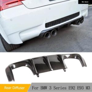 BMW カーボンリア バンパー リップディフューザースポイラー 3シリーズ E92 E93 M3 バンパー 2007-2013 FRP カー スタイリング リアディフューザー