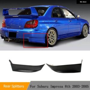 スバル PU 未塗装ブラックプライマー自動車リアスプリッター バンパー リップエプロンフラップカップウィング インプレッサ 8TH 2003-2