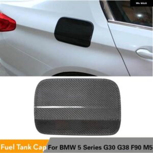 BMW 燃料キャップカバー 5シリーズ G30 G38 F90 M5 2017 - 2019 カーボン軽油タンク アクセサリー