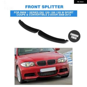 BMW カーボン フロント バンパー フラップ エプロン リップ スポイラー スプリッター 1シリーズ E82 クーペ コンバーチブル 2 ドア専用 2007-2010