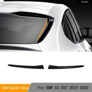 BMW リアウィンドウサイドスポイラー ウィング X4 G02 2019 2020 ABS ブラック車リアサイドスポイラー リップウィング トリム カバー