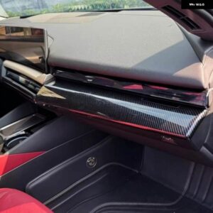 BMW 5シリーズ G60 2024 2025 LHD ABS カーボン インテリア センター コンソール 副パイロット ダッシュボード ストリップ インテリア ドア 装飾