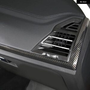 BMW X3 X4 G01 G02 2022 ABS カーボン/ピーチウッドオートセンター コントロール 副パイロット パネル トリム ストリップカバー トリム インテリア