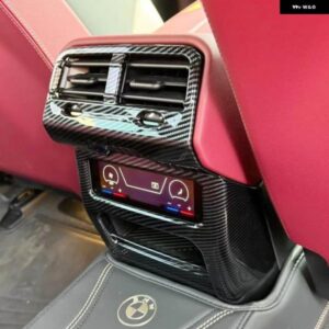BMW 5シリーズ G60 2024 2025 ABS カーボンリアエアアウトレットベントカバー バックアンキック 装飾 アクセサリー