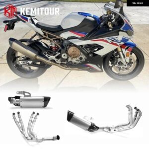 BMW S1000RR 2019-2022 排気フル システム ヘッダーフロントリンク パイプ マフラー アセンブリ スリップオン R オートバイ アクセサリー