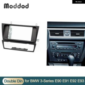 BMW ダブルディン ラジオフェイシア 3シリーズ E90 E91 E92 E93 2004-2012 DVD GPS ステレオ パネル ダッシュ マウント トリム キット 囲まれた フレーム