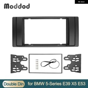 BMW ダブル 2 DIN カーラジオフェイシア 5シリーズ E53 X5 E39 CD DVD GPS ステレオ パネル ダッシュマウント トリム キット サラウンド フレーム ベゼル