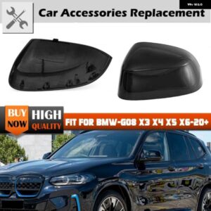 BMW バックミラー カバー X3 G01 G08 2019+ X4 G02 X5 G05 X6 G06 X7 G07 グロスブラックサイドドア ウイング ミラー 交換キャップ