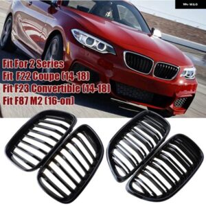 BMW フロント バンパー キドニー グリル ブラックパフォーマンススタイル グリル 2シリーズ F22 F23 F87 M2 2014-2018 カー アクセサリー チューニング