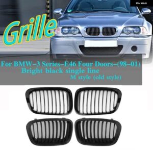 BMW キドニー グリル フロント バンパー レーシングパフォーマンス グリル 3シリーズ E46 セダンツーリング 4 ドア 1998-2002 カー アクセサリー