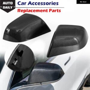 テスラ モデルY 3 2017-2023 外装 バックミラー サイドミラー ハウジング シェルキャップカーボンブラックパターンサイドドアミラー カ