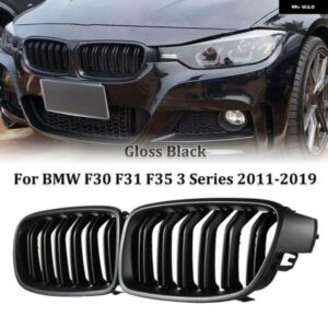 BMW ABS F30 F31 F35 2012-2018 320I 325I 328I カー スタイリング フロントキドニー グリル デュアルスラット グリル アクセサリー