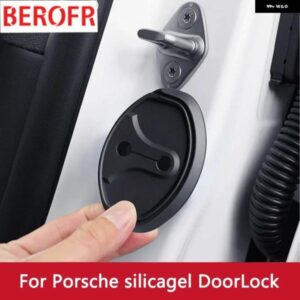 ポルシェ 4ピース ドアミュートダンピング クッション シリコーンドアロックバックルカバー 718 ボクスター S ケイマン 911 マカン カイエ