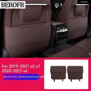 BMW VTEAR カーシート リアアンチキックパッド インテリア 詳細 汚れ防止マット アクセサリー X5 X6 X7 2019-2022 G05 G06 G07