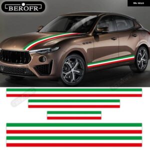 マセラティ ボンネット デカール イタリアボディルーフ トランク サイドストライプスカート ステッカー マセラティレヴァンテ 2017-21 22