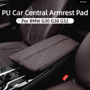 BMW 2PC アームレスト ボックス パッド 自動中央アームレスト ボックス カバー マット インテリア スタイリング アクセサリー G30 G38 G32 6GT 2018-2023